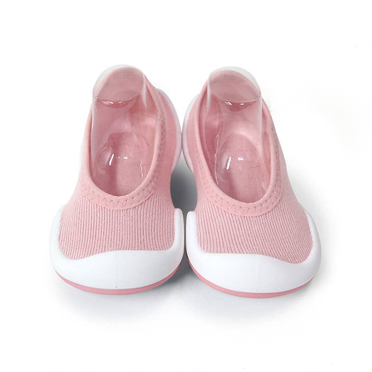 Komuello First Walker Baby Sock Shoes - Flat - Pastel Pink