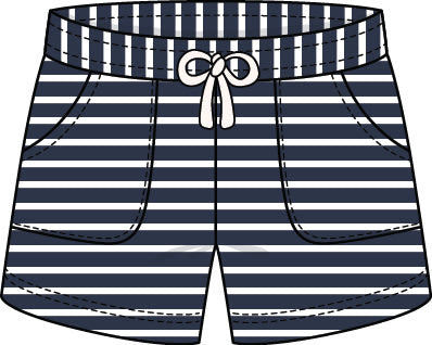 Navy Stripe Shorts