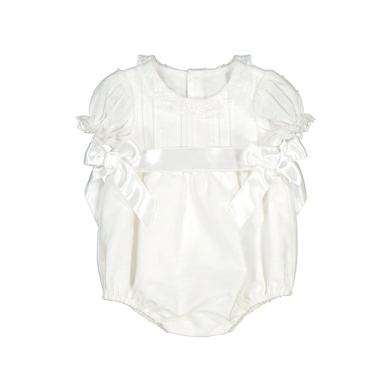 Cream Short Sleeve Special Occasion Bubble