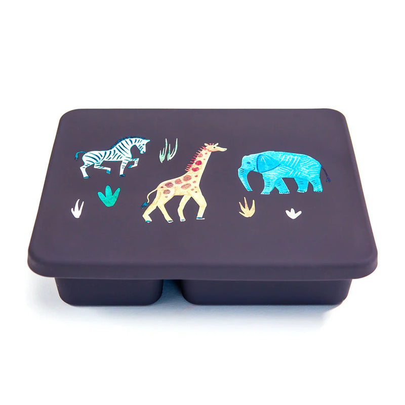 Silicone Bento Box || Safari Faded Black