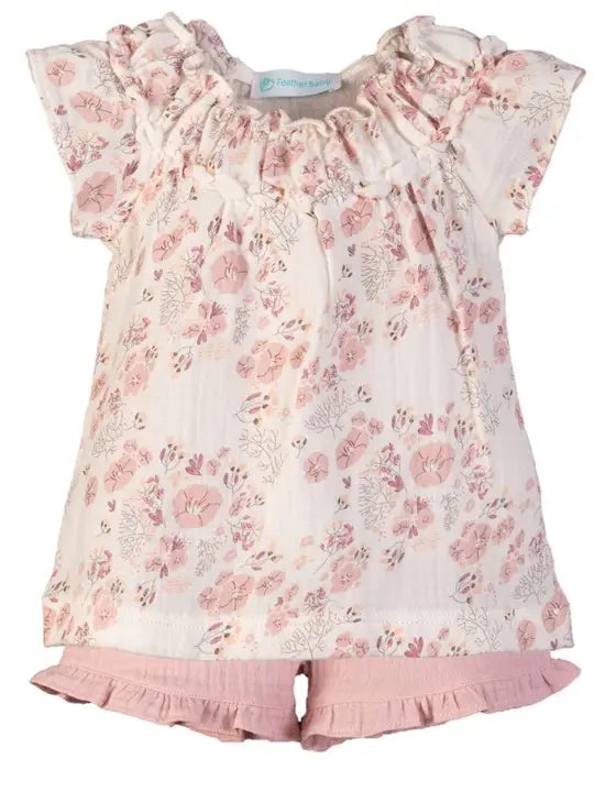 Ruched Tunic Set | Maria Floral