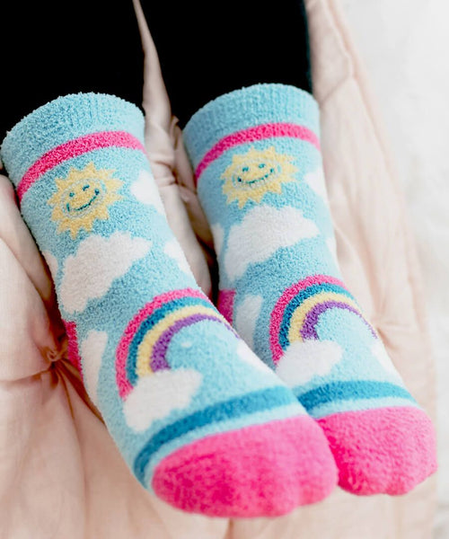Fuzzy Rainbow Socks – Bright Beginnings Boutique