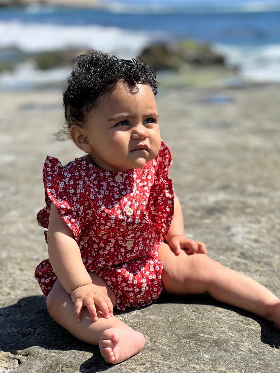 Megan Bubble | Red Ditsy Floral