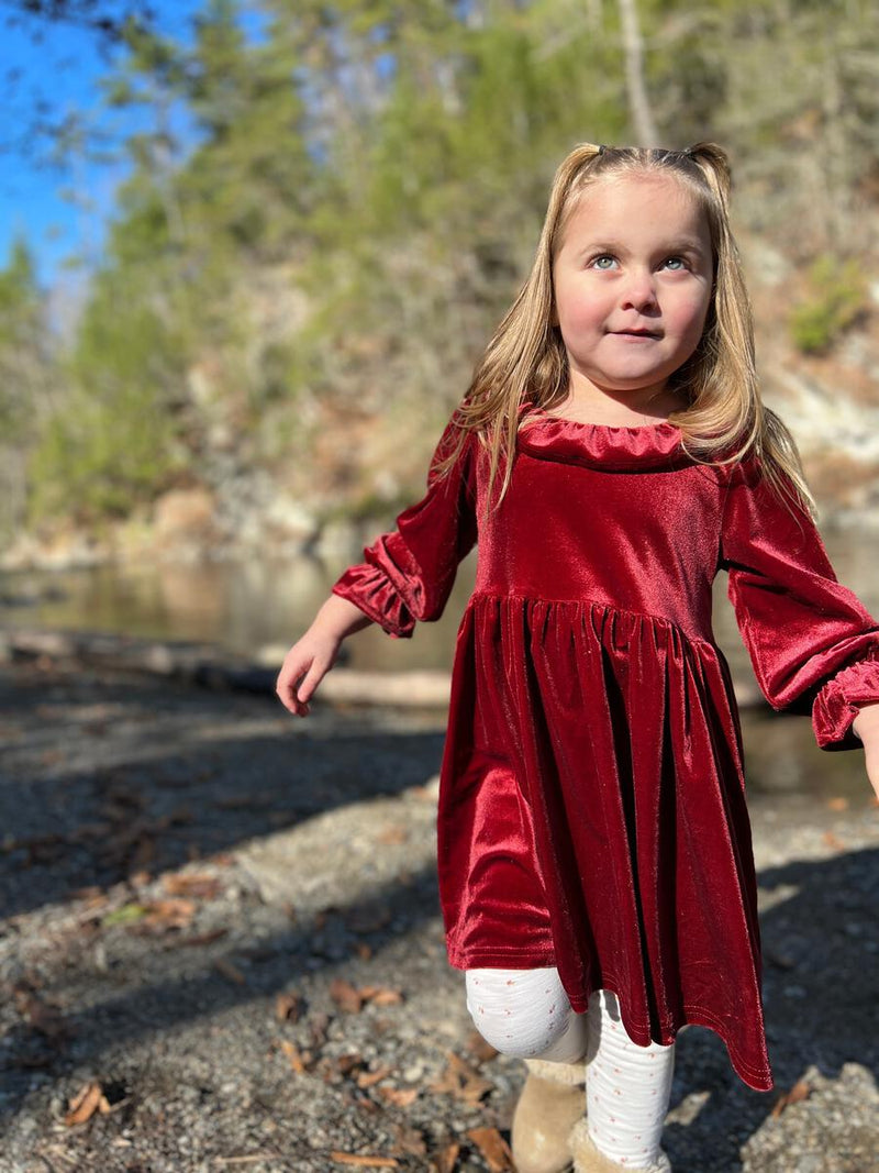 Milly Dress - Maroon