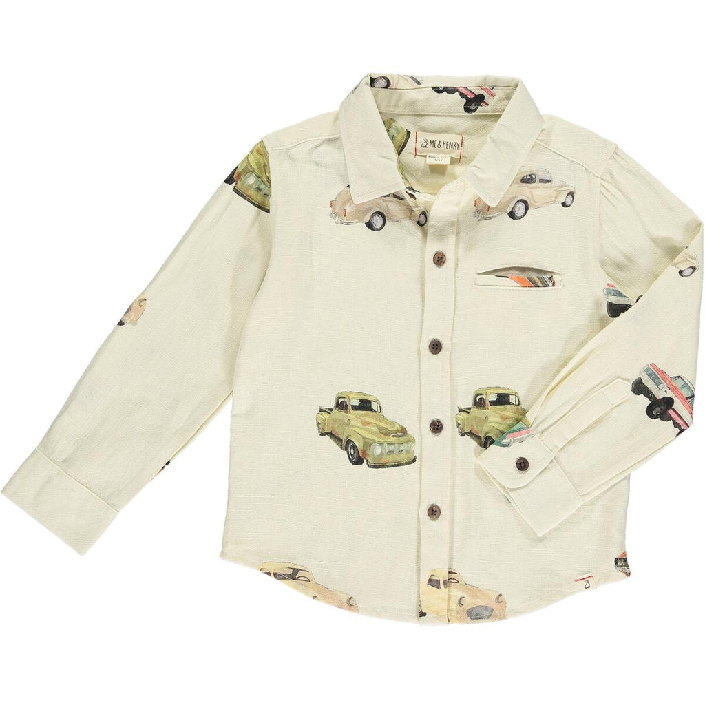 Atwood Woven Shirt - Printed Car Shirt