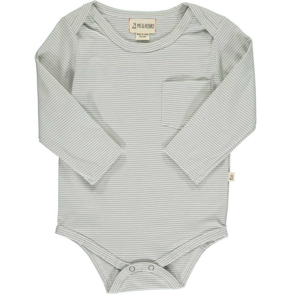 Grey Micro Stripe Tellico Onesie