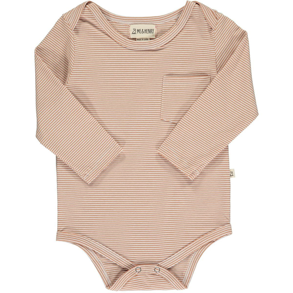 Pumpkin Micro Stripe Tellico Onesie