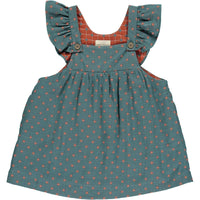 Opal Dress Set - Pumpkin & Teal