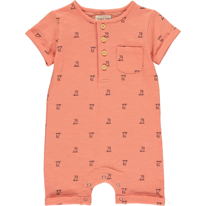 Martingale | Coral Henley Henry Romper