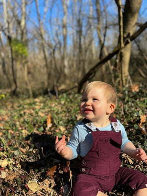 Harrison Cord Overalls - Burgundy