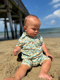 Molokai - Blue Islands - Printed Romper