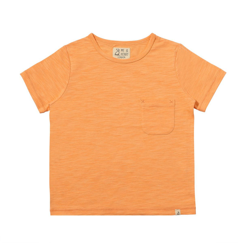 Josh Pocket Tee - Tangerine Slub