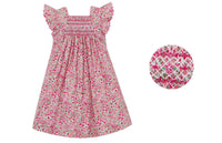 Sabrinne - Hot Pink Liberty Floral Smocked Sundress