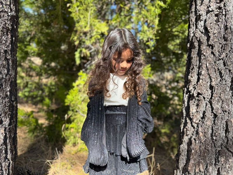 Lyra Skirt - Black Sequin