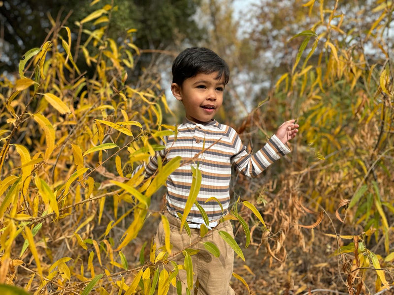 Jackstay Stripe Henley Onesie