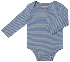 Blue Micro Stripe Tellico Onesie