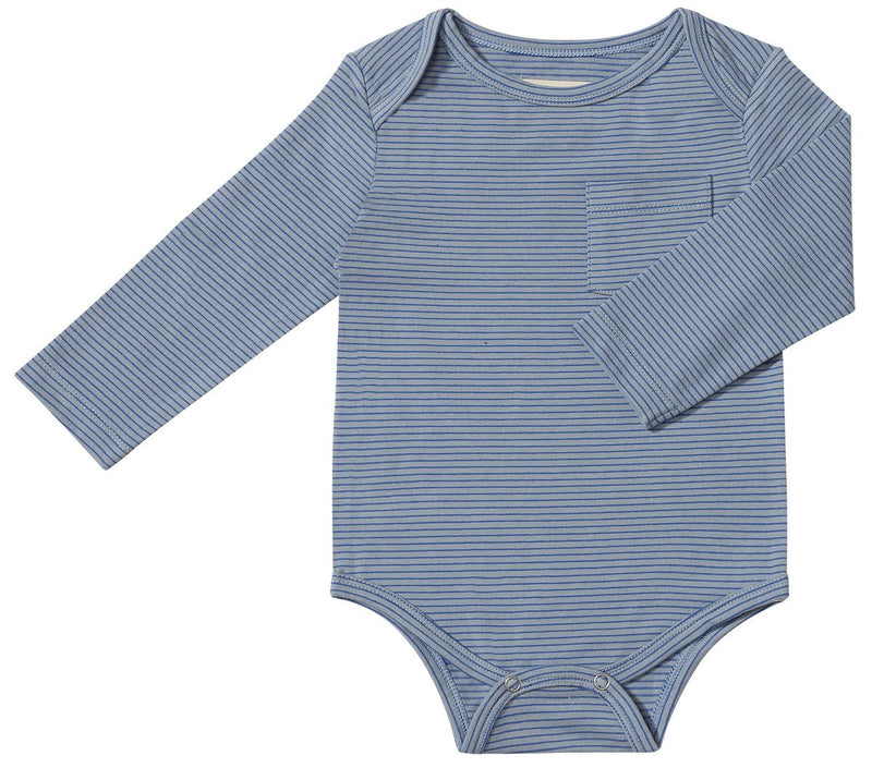Blue Micro Stripe Tellico Onesie