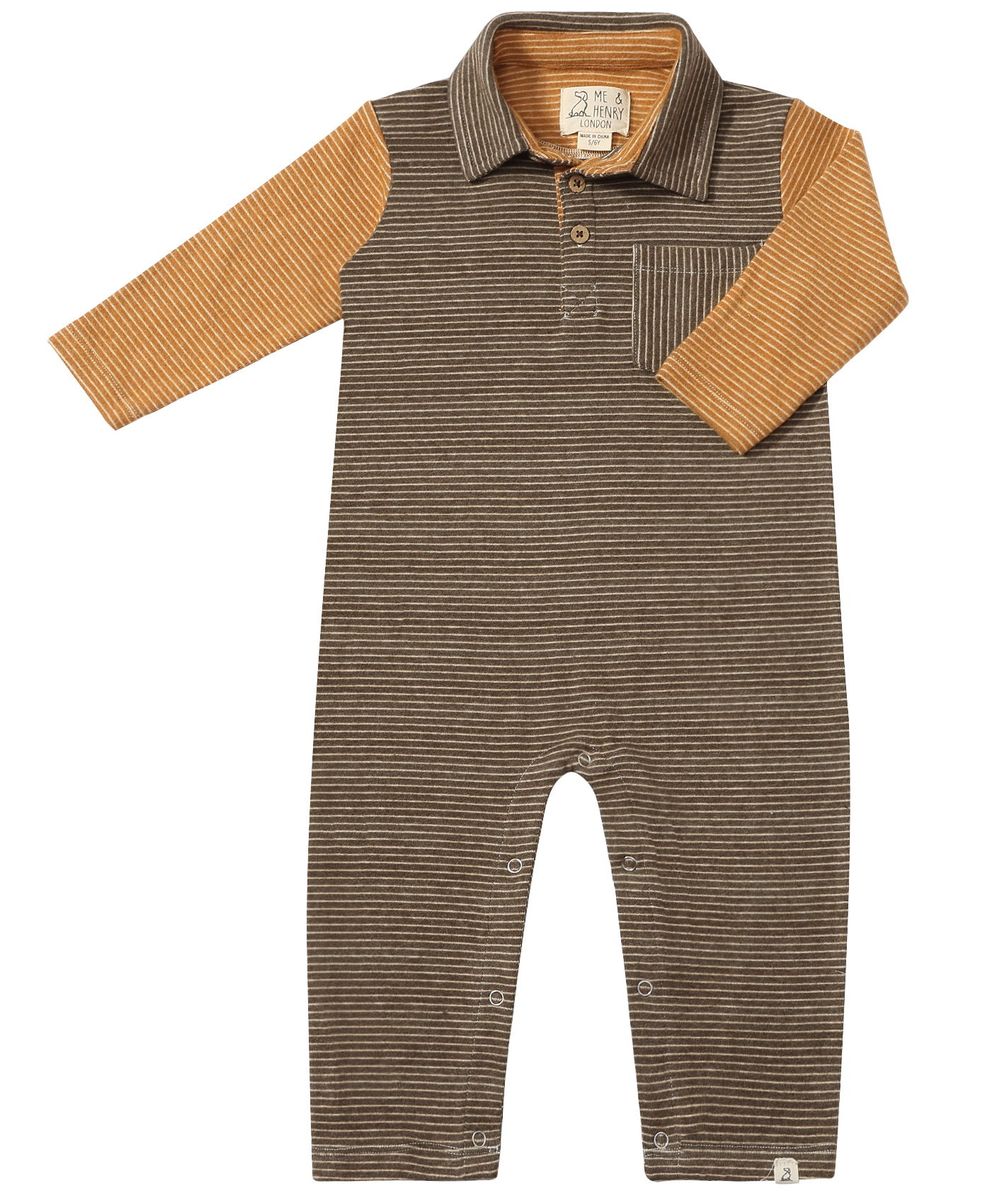 Arlington Polo Romper - Green Gold Arms