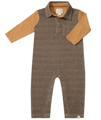 Arlington Polo Romper - Green Gold Arms
