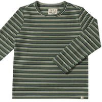 Toby Tee LS - Forest & White Stripe