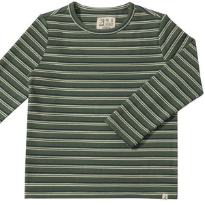Toby Tee LS - Forest & White Stripe