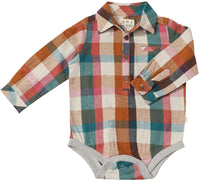 Jasper Woven Onesie - Rust Madras