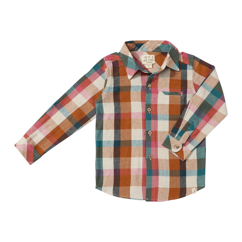 Atwood Woven Shirt - Rust Madras