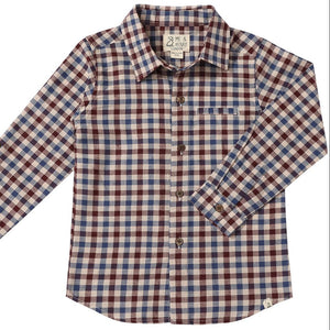 Atwood Woven Shirt - Blue Burgundy