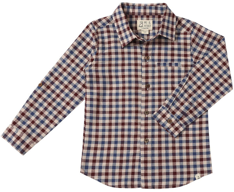 Atwood Woven Shirt - Blue Burgundy