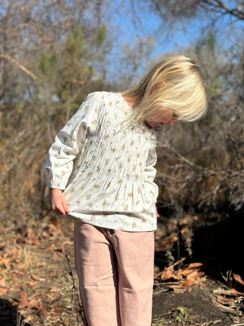 Odette Blouse - Ivory Posie