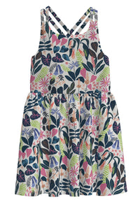 Strappy Back Skirted Dress - Amazon Rainforest Floral