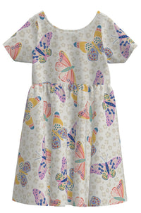 Twist Back Ballet Dress - Jaguar Spot Butterflies