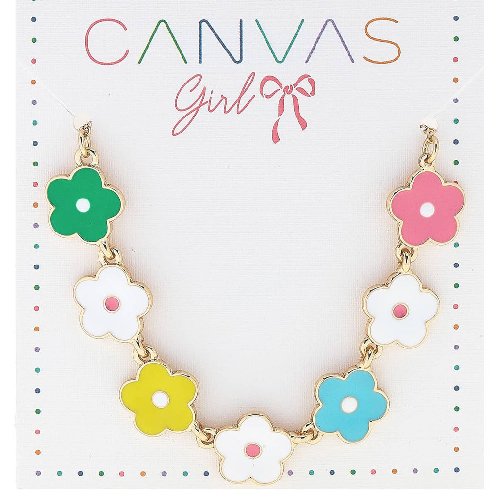 Pocket Full of Posies Enamel Flower Children's Necklace