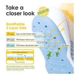 Komuello First Walker Baby Sock Shoes - Daisies