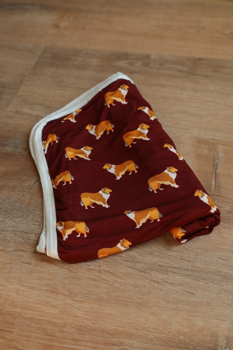 Collie Bamboo Swaddle Blanket