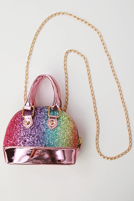 Rainbow Glitter Mini Bag