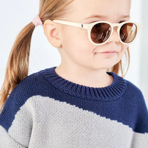 Keyhole Sunglasses - Sweet Cream - Amber Lenses