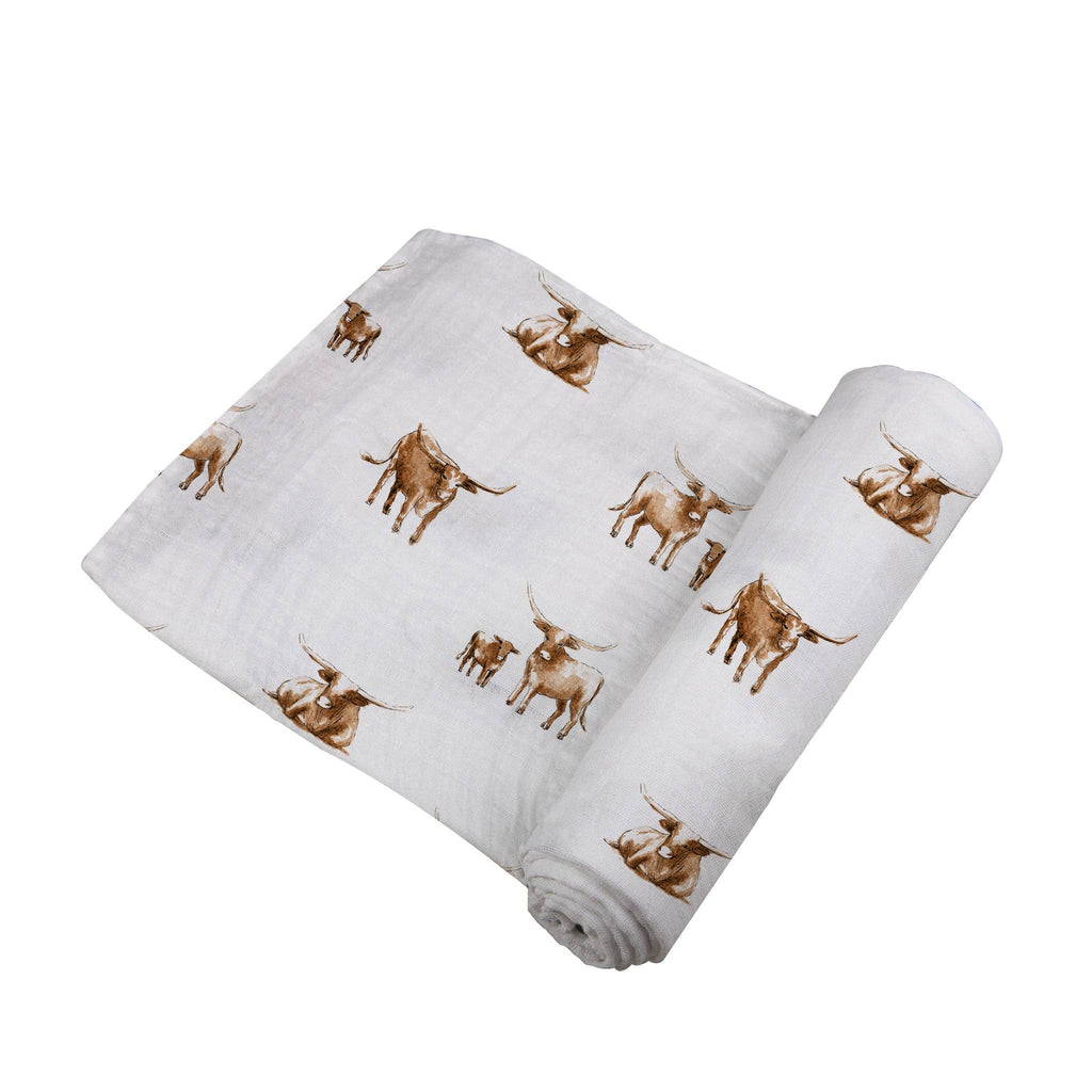 Longhorn Swaddle - Muslin Blanket