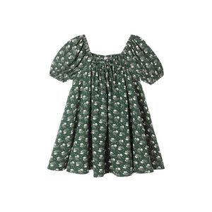 Sabrina Mini Dress - Green Ditsy