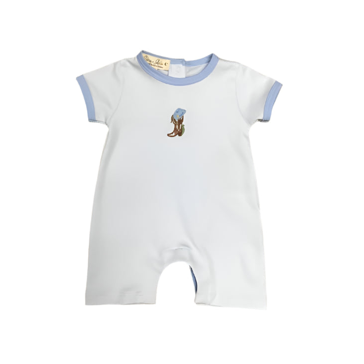 Boots & Blooms Light Blue Short Playsuit