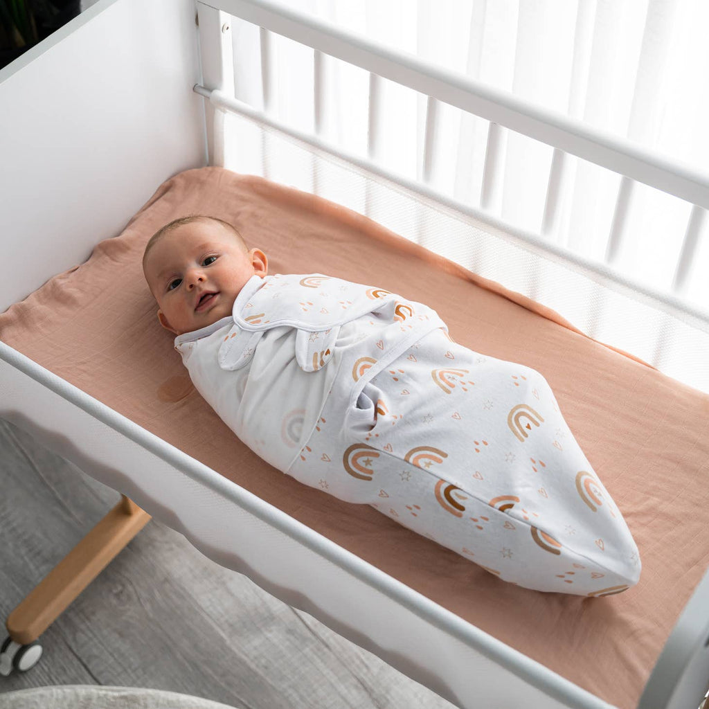 Baby Easy Swaddle Blankets 3 Pack - Rainbow Bohemian