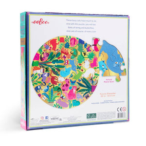 Busy Cats 100 Piece Round Puzzle