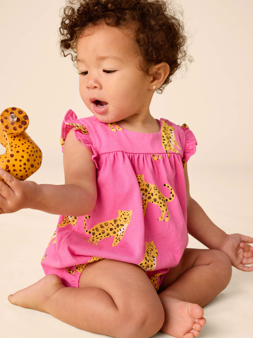 Flutter Baby Romper - Sweet Jaguars