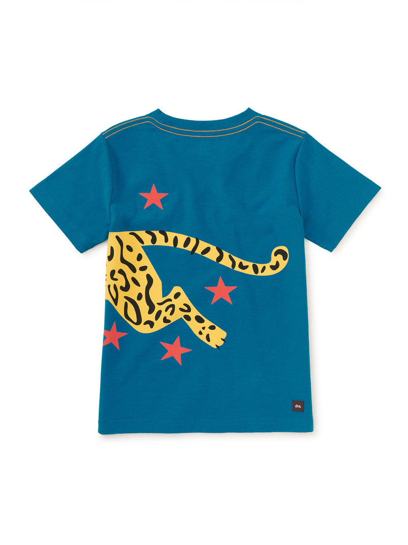 Ocelot Pounce Double Sided Graphic Tee - Aruba