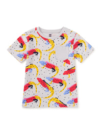 Printed Pocket Tee - Iguana a Go-Go