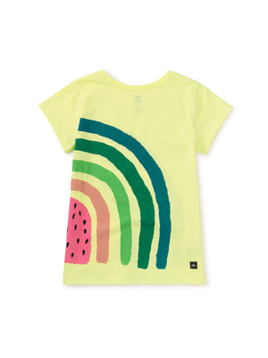 Rainbow Watermelon Graphic Tee - Kiwi - Double Sided