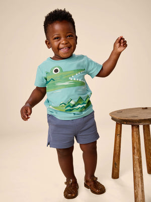 Baby Caiman Graphic Tee - Patina