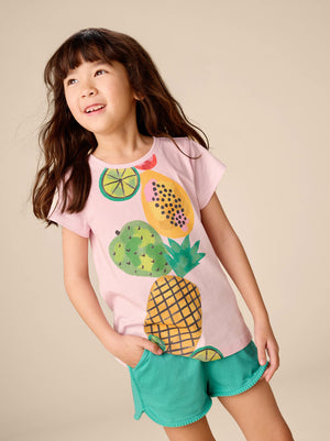 Stacked Fruit Graphic Tee - Pink Lady