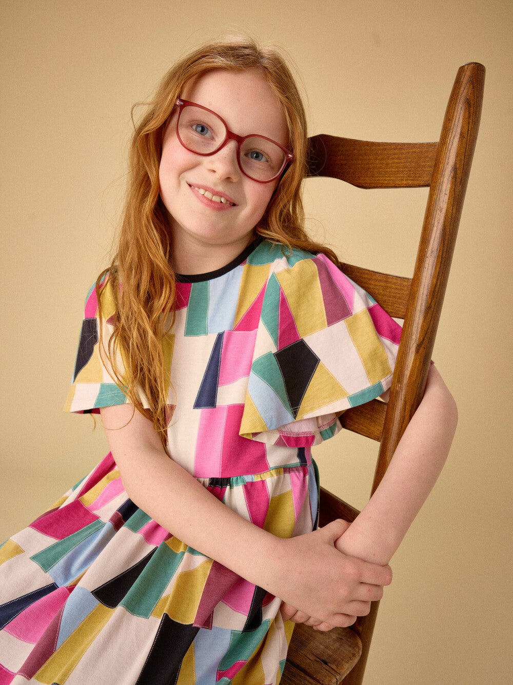Butterfly Sleeve Dress - Pojagi Patchwork