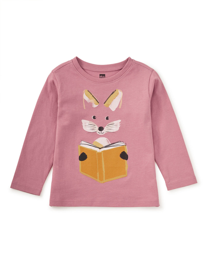 Reading Fox Double Sided Tee - Antique Rose